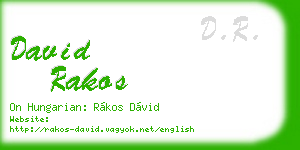 david rakos business card